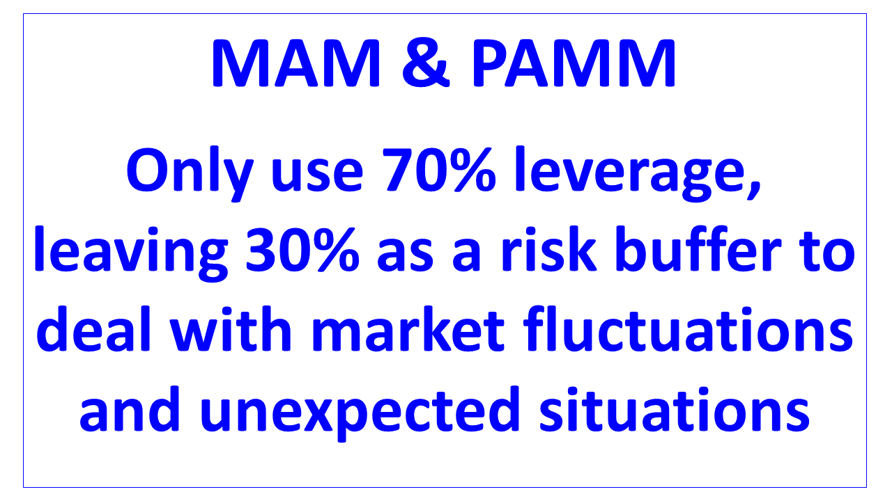 use 70 percent leverage leaving 30 percent as risk buffer en